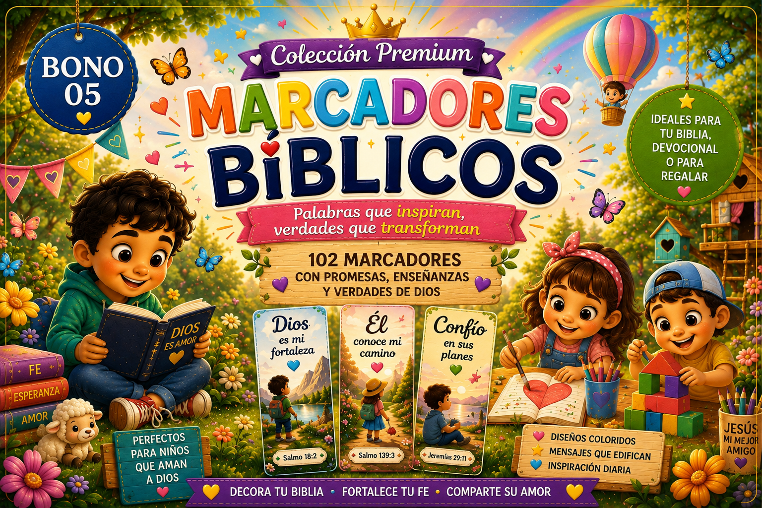 Bono incluido: 100 Marcadores Infantiles